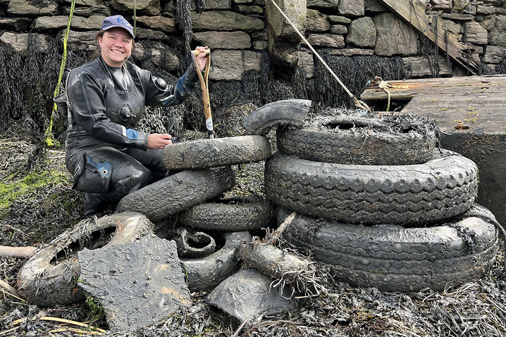 Tyres from Oreston Foreshore